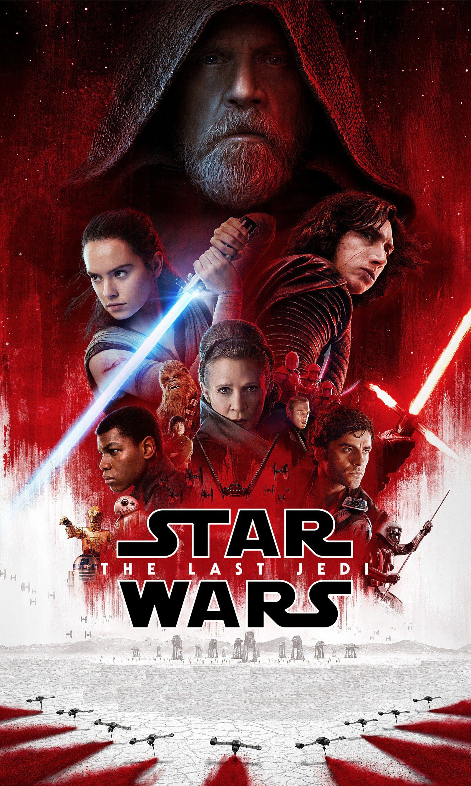 Star wars: der letzte jedi poster (jedi, kylo ren, liea, lichtschwert, luke)