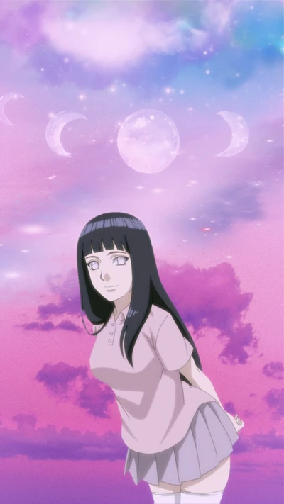 anime, hinata, naruto shippuden