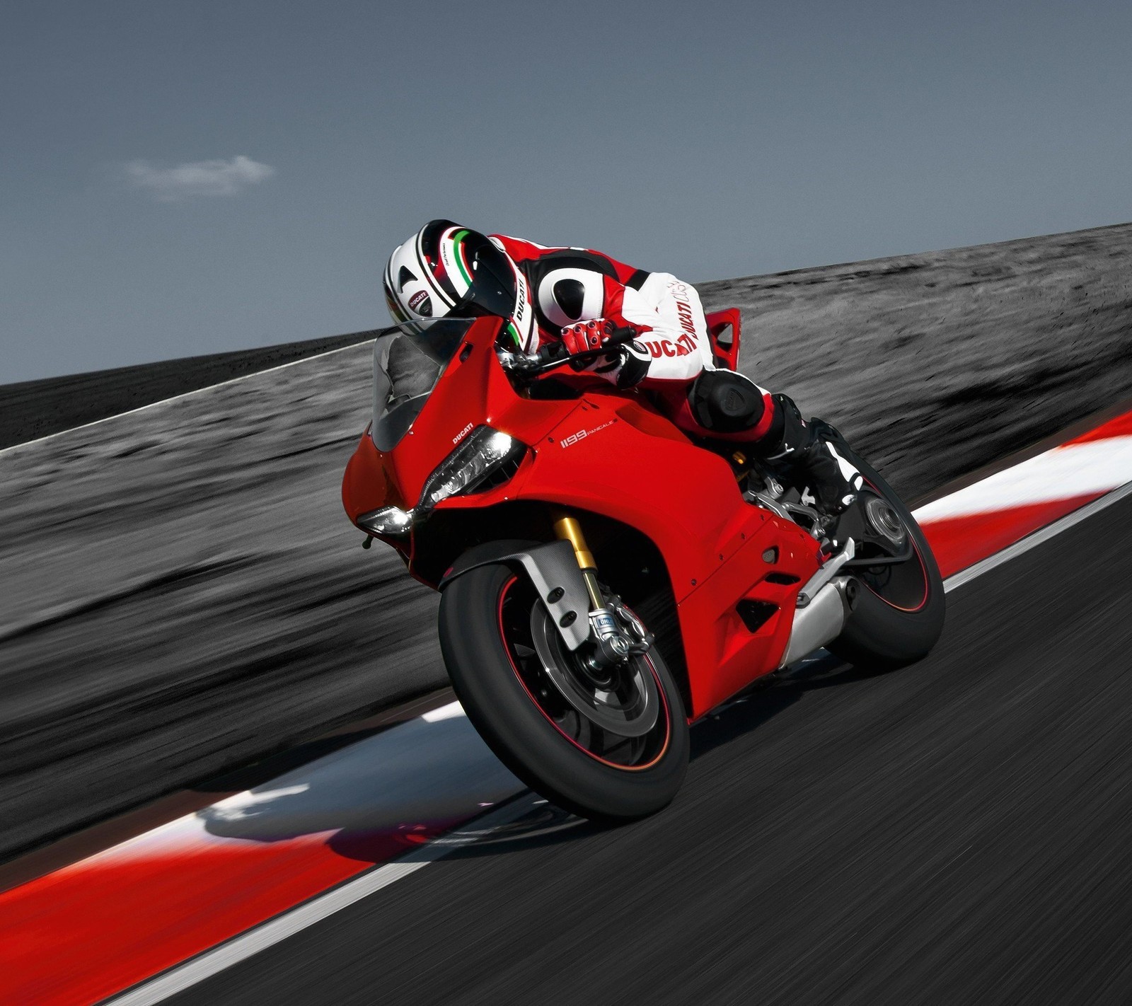 biker, hd, red bike, red ducati Download Wallpaper