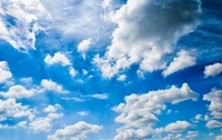 nuage, bleu, journée, cumulus, atmosphère