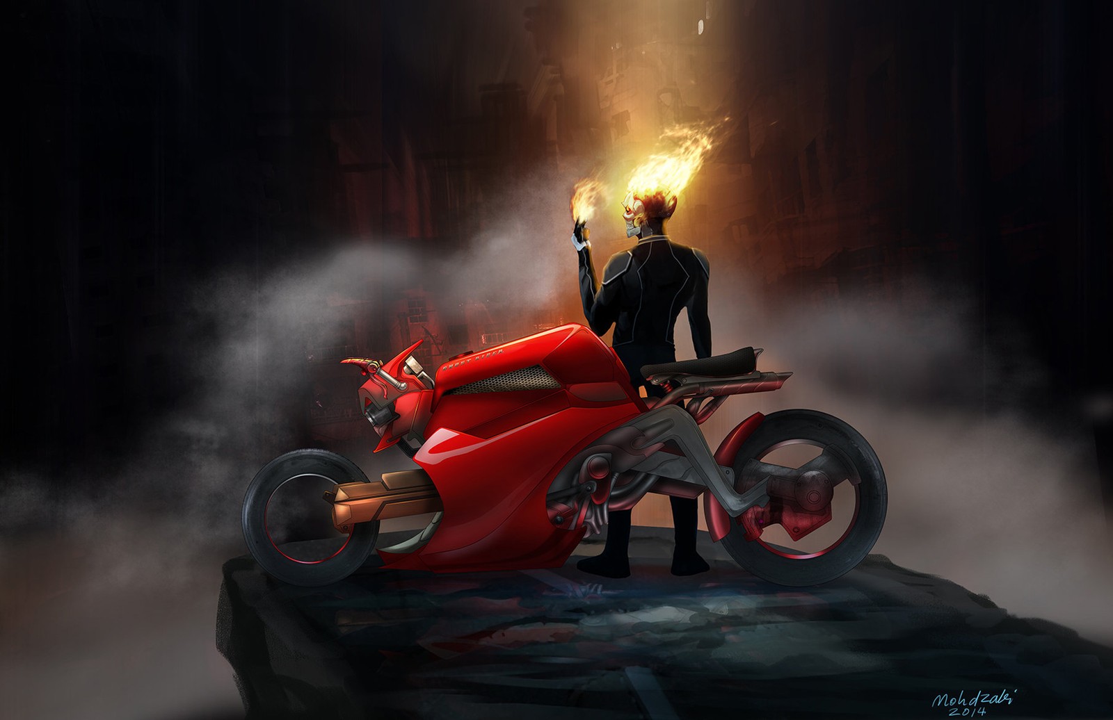 fan art, red, motorcycle, auto part, car wallpaper