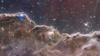 Cliffes cósmicos da Nebulosa Carina: Uma paisagem estelar