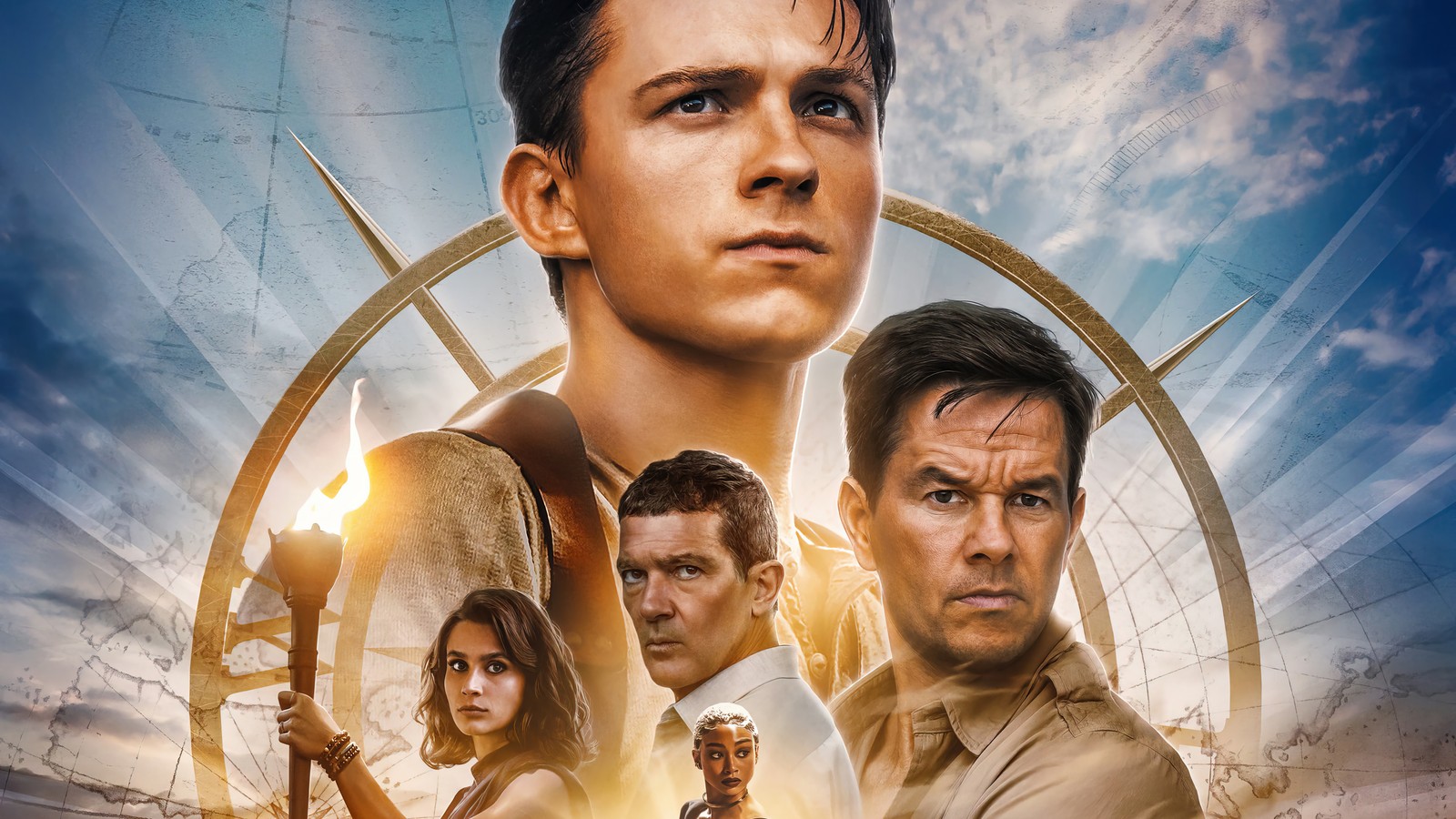 uncharted movie, 2022, movie, tom holland, poster wallpaper