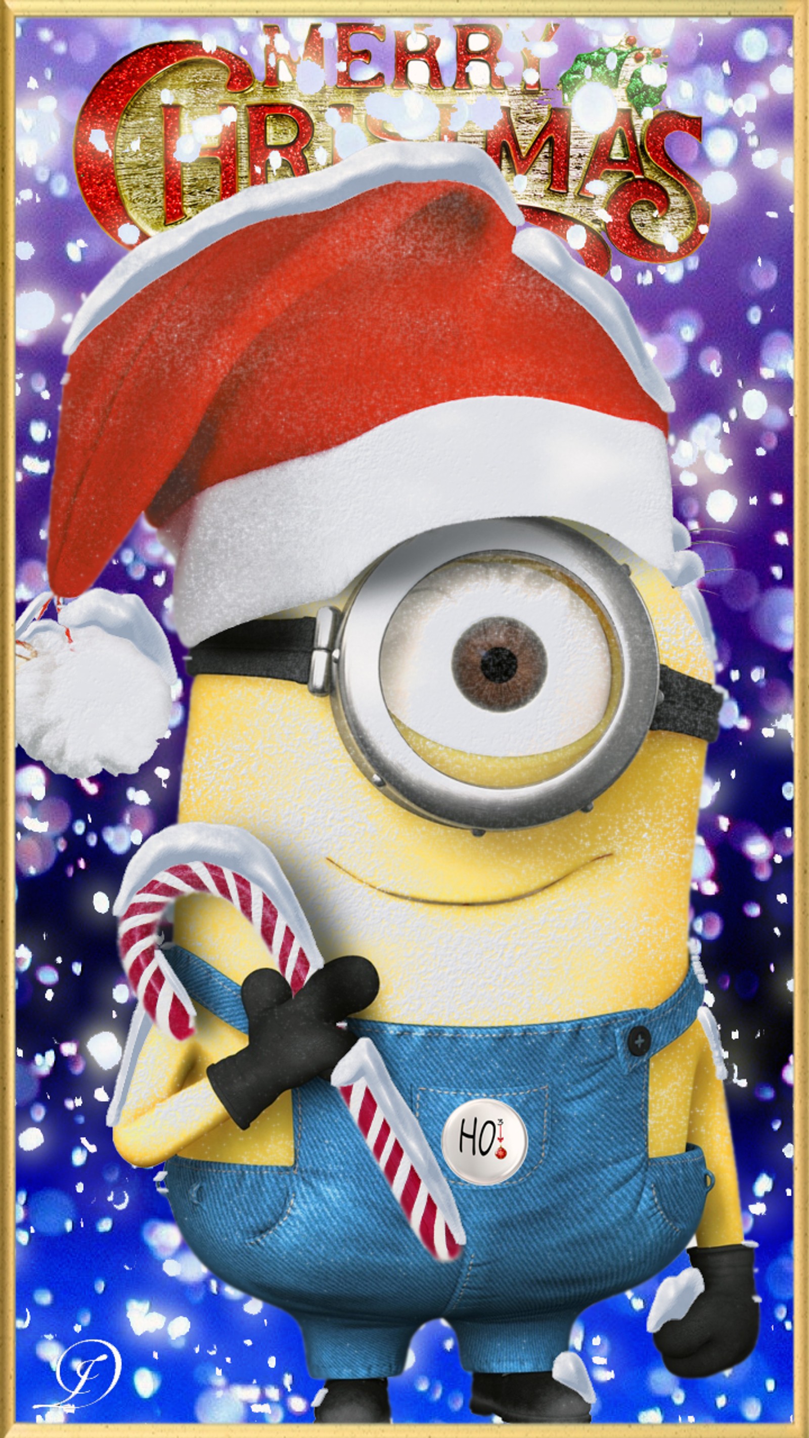 cute, minion, minions, snowfall, x mas wallpaper