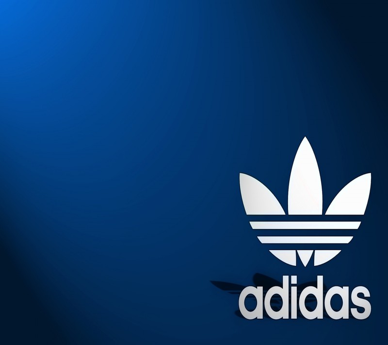 Логотип adidas на синем фоне (логотип, спорт, символ)