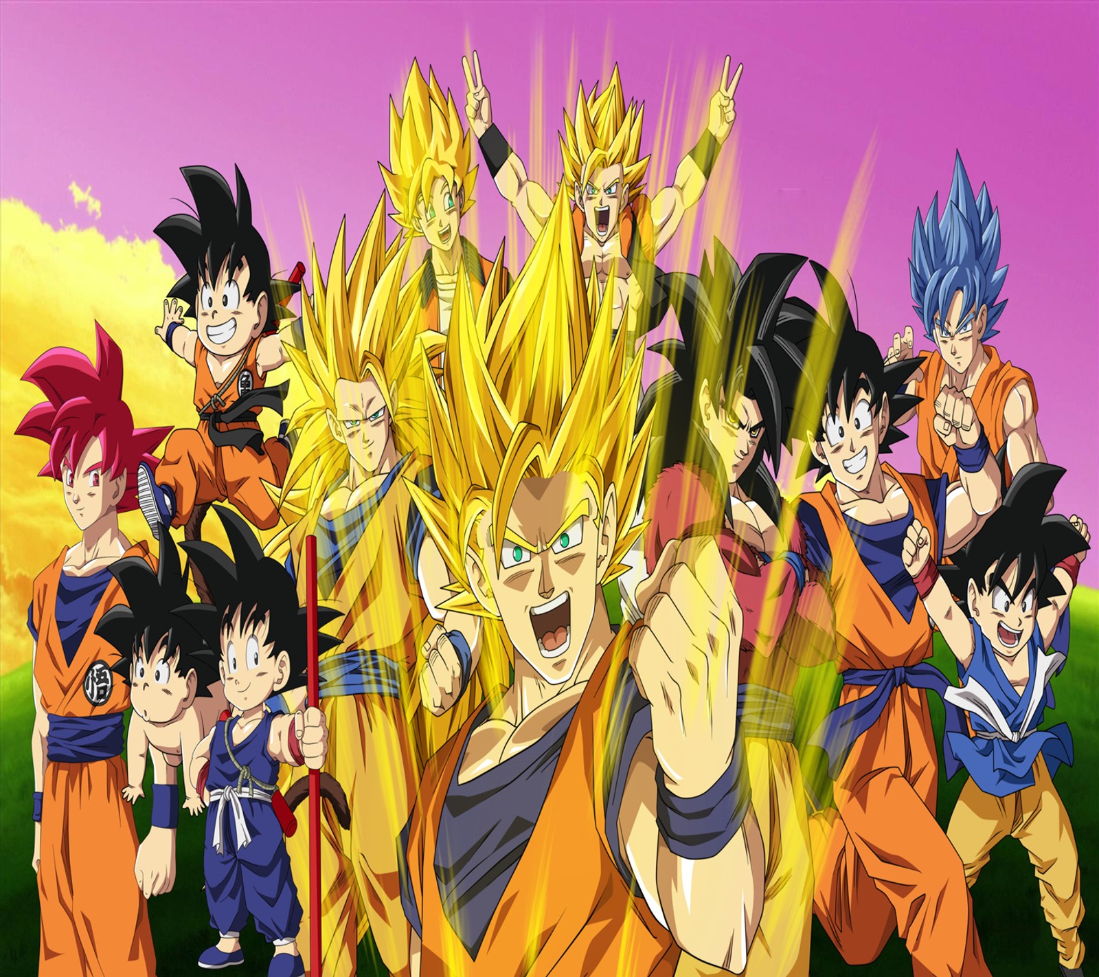 Descargar fondo de pantalla dbz, saiyan