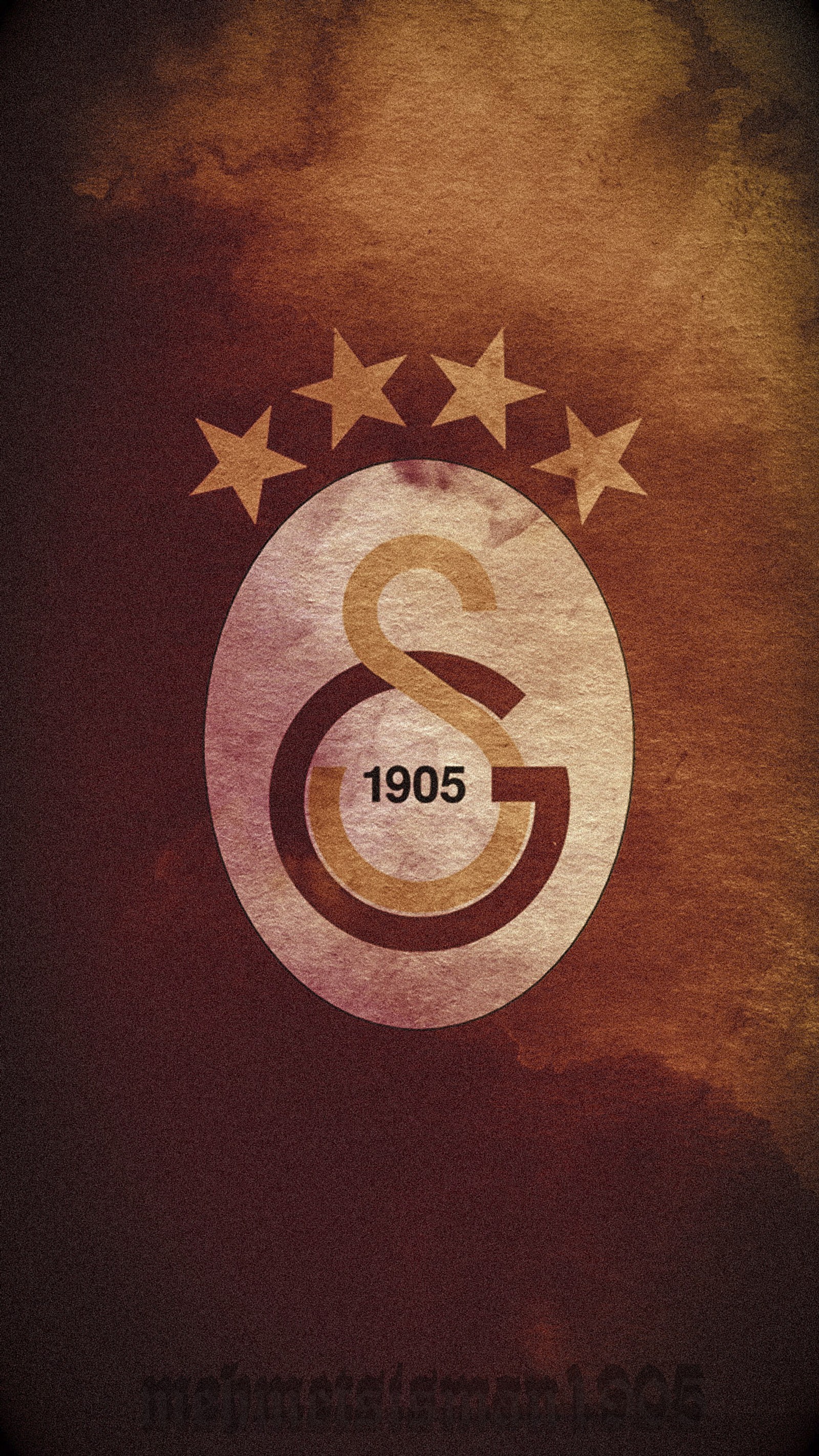 A close up of a poster with a number and stars (galatasaray, spor, aslan, ttarena, muslera)