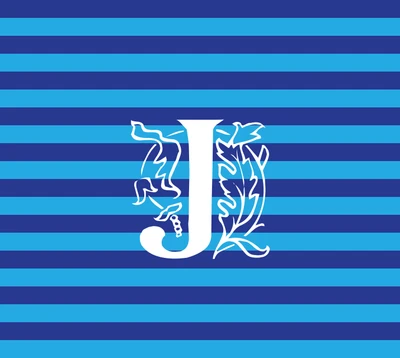 design, initials, letters, stripes