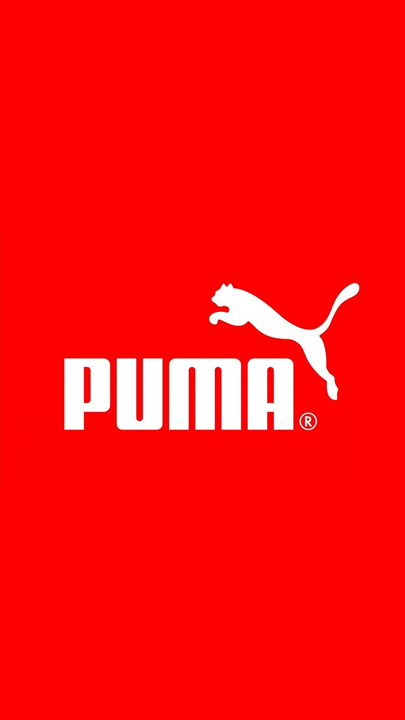 Логотип puma на красном фоне (крутостик, логотип, пума, красный)