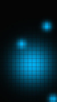 Abstract Blue Grid on Black Background