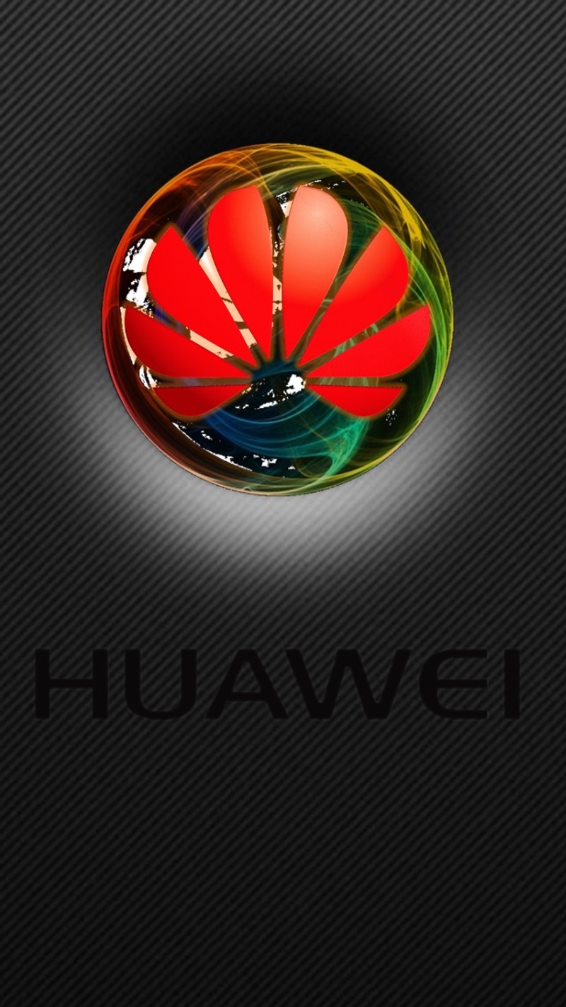 Крупный план красно-зеленого логотипа на черном фоне (huawei, сфера)