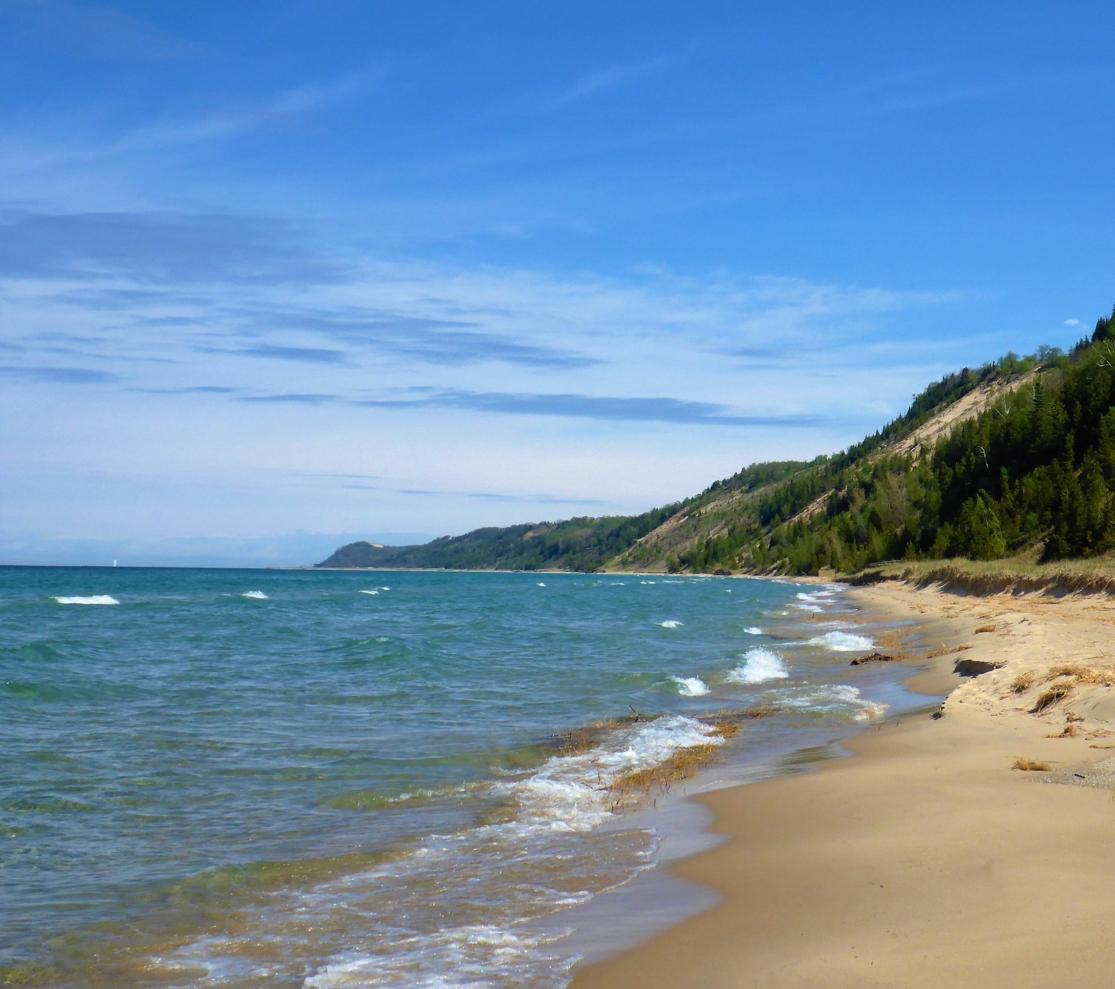 beach, blue, green point dunes, michigan, nature wallpaper