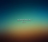 Horizon de lever de soleil serein avec branding Xperia