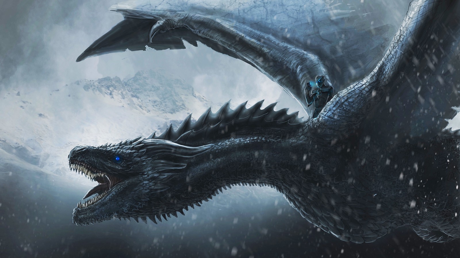 Lade game of thrones, nachtkönig, drache Hintergrund herunter