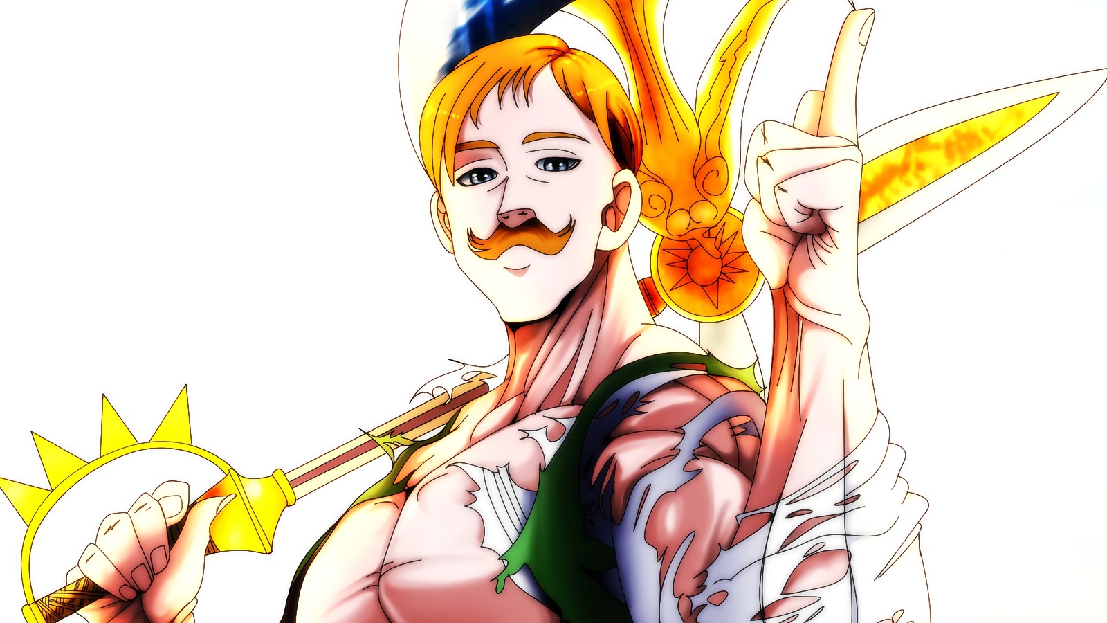 Скачать обои эсканор, escanor, божественный топор ритта, священное сокровище, семь смертных грехов