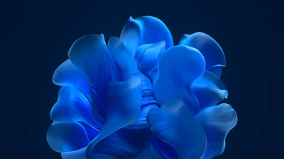 Diseño floral abstracto azul - Colección Bloom de Windows 11