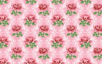 Elegant Pink Rose Floral Pattern with Swirls