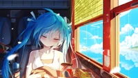 Jornada de verão serena com Hatsune Miku