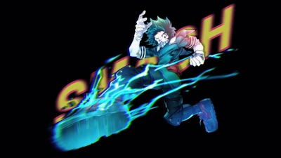 izuku midoriya, écraser, my hero academia, boku no hero academia, anime