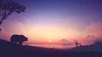 sunrise, illustration, 8k, landscape, scenery wallpaper