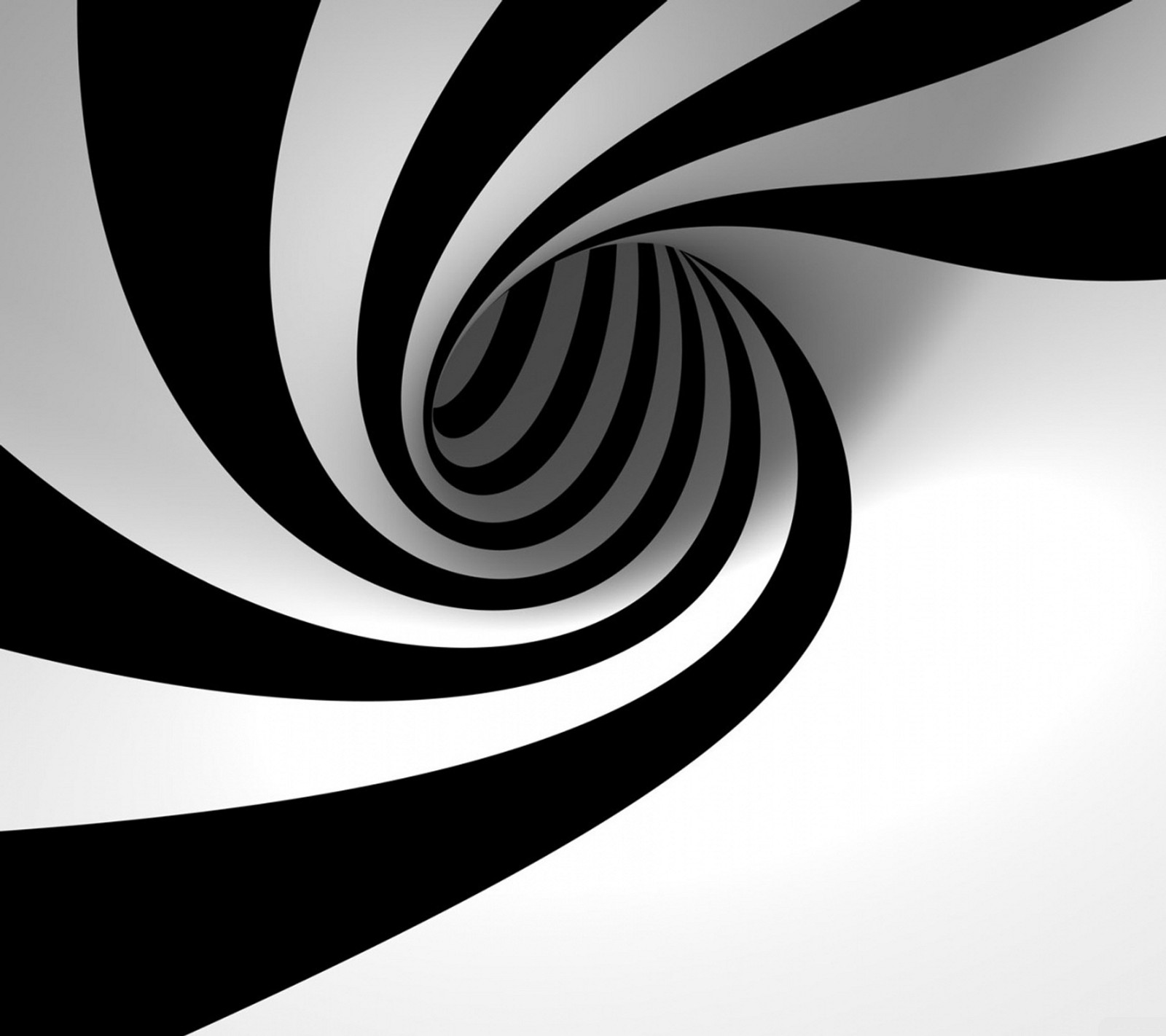 A close up of a black and white swirl with a white background (abstract, awesome, black and white, cool, hd)