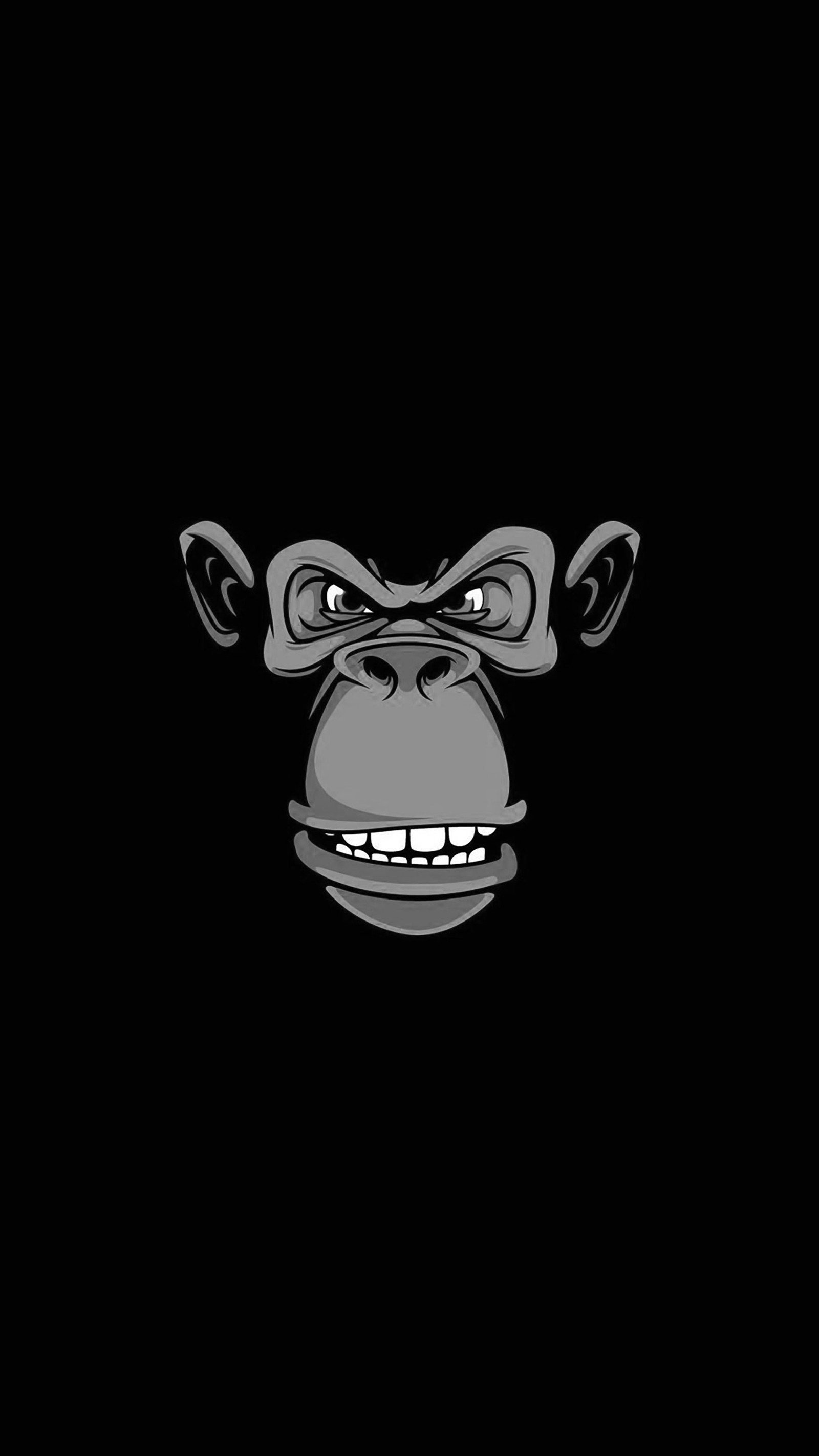 Primer plano de la cara de un mono con fondo negro (4k, amoled, simio, negro, chimpancé)