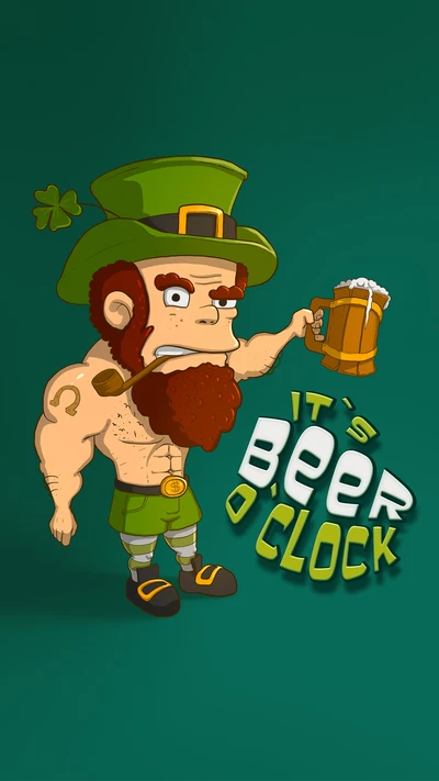 Es ist Bierzeit: Feiern Sie mit einem Glücklichen Leprechaun