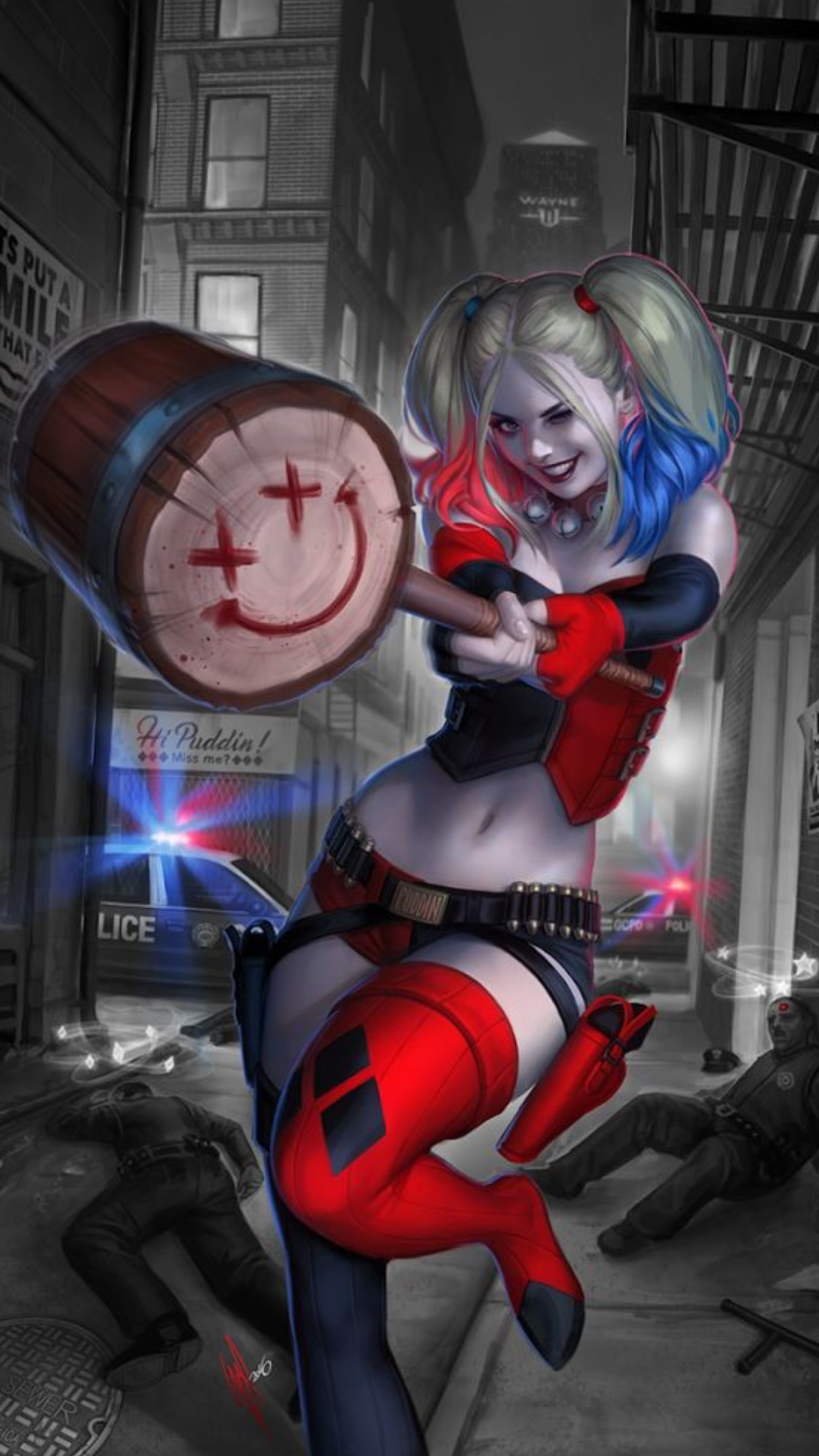 Baixar papel de parede desenhos, feminino, harley, hd, filme