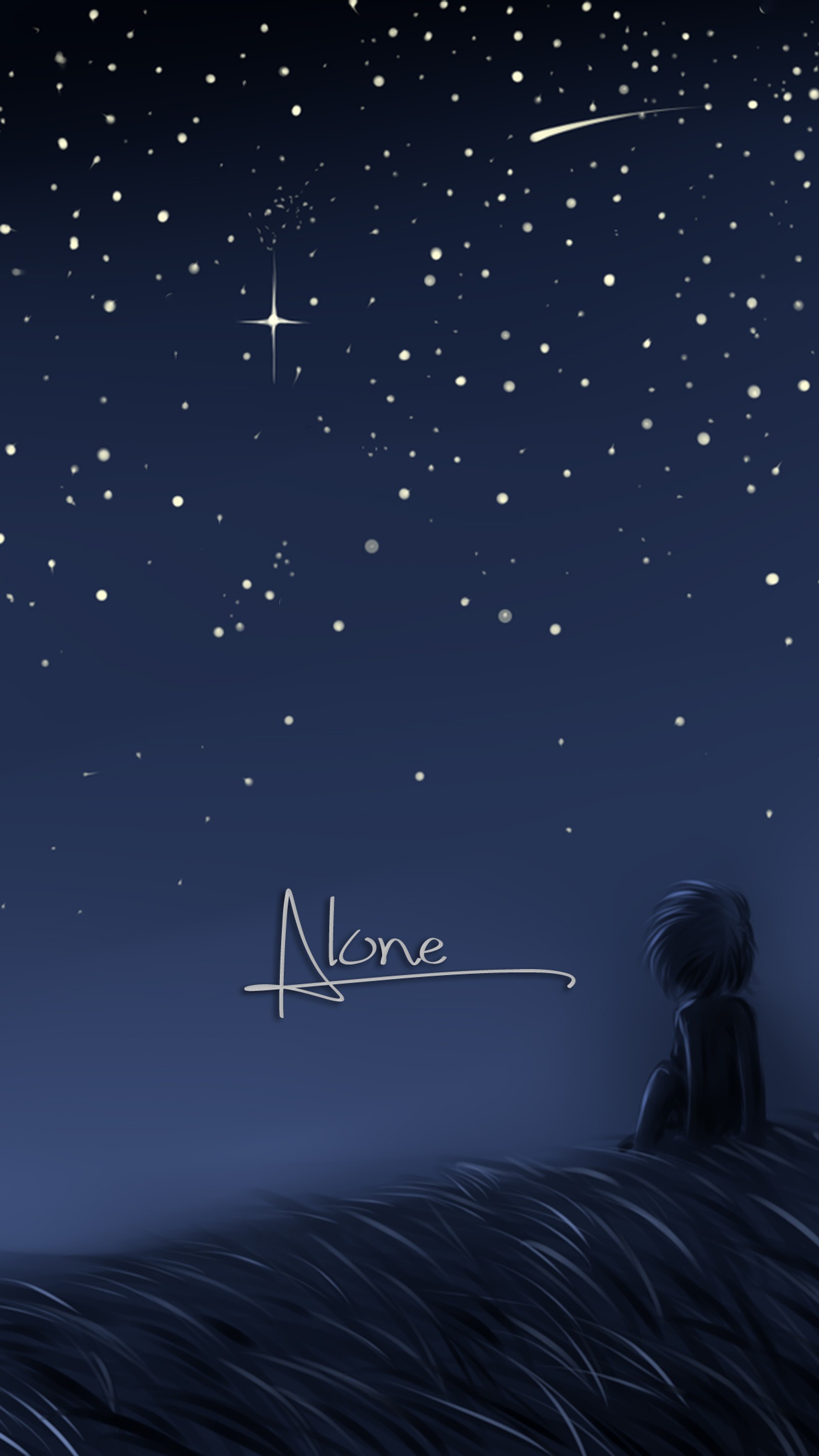 alone, anime, dark, side wallpaper