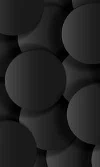 Design abstrait de cercles noirs en couches