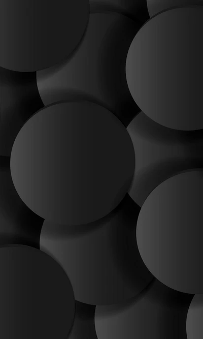 Design abstrait de cercles noirs en couches