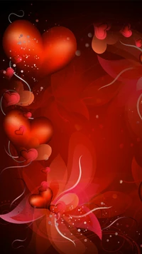 hearts, love, red wallpaper