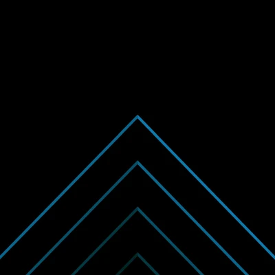 Pure Edge: Black Background with Light Blue Geometric Sign