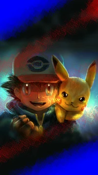 ash, sacha, pokemon wallpaper