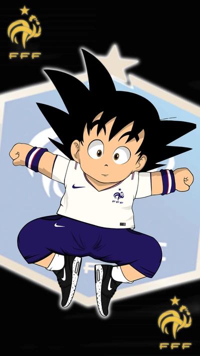 anime, fff, fútbol, francia, goku