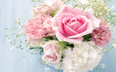 beautiful, pink roses flowers