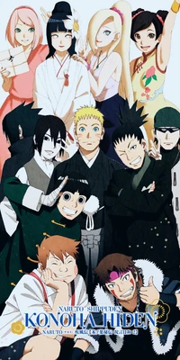 Naruto e amigos celebram o amor: Um encontro de casamento de Konoha Hiden