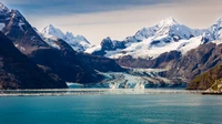 mountain range, glacier, mountain, fjord, nature