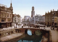 Historic Canal View in a European City with Classical and Medieval Architecture