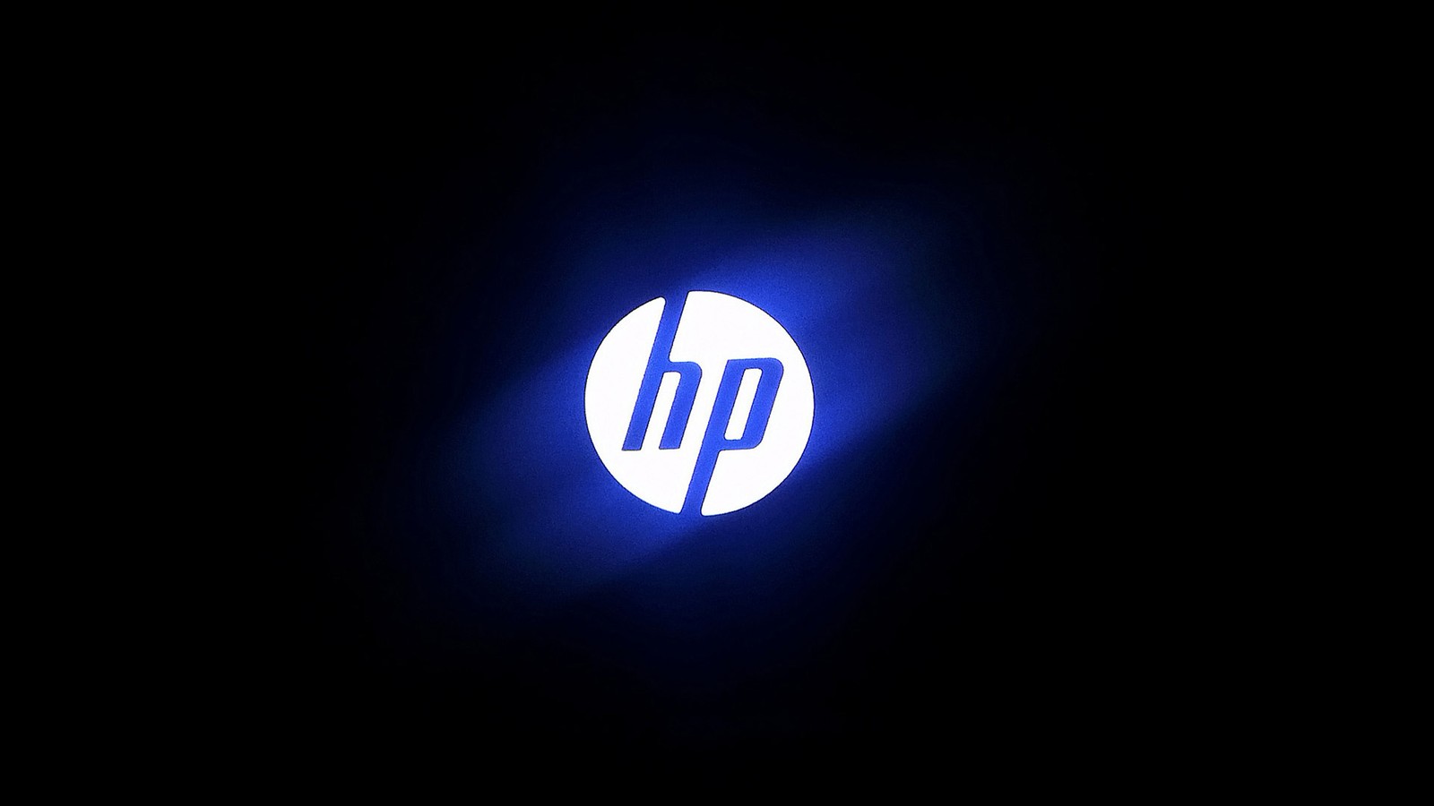 Крупный план логотипа hp на черном фоне (свет, логотип, графика, microsoft azure, hewlett packard)