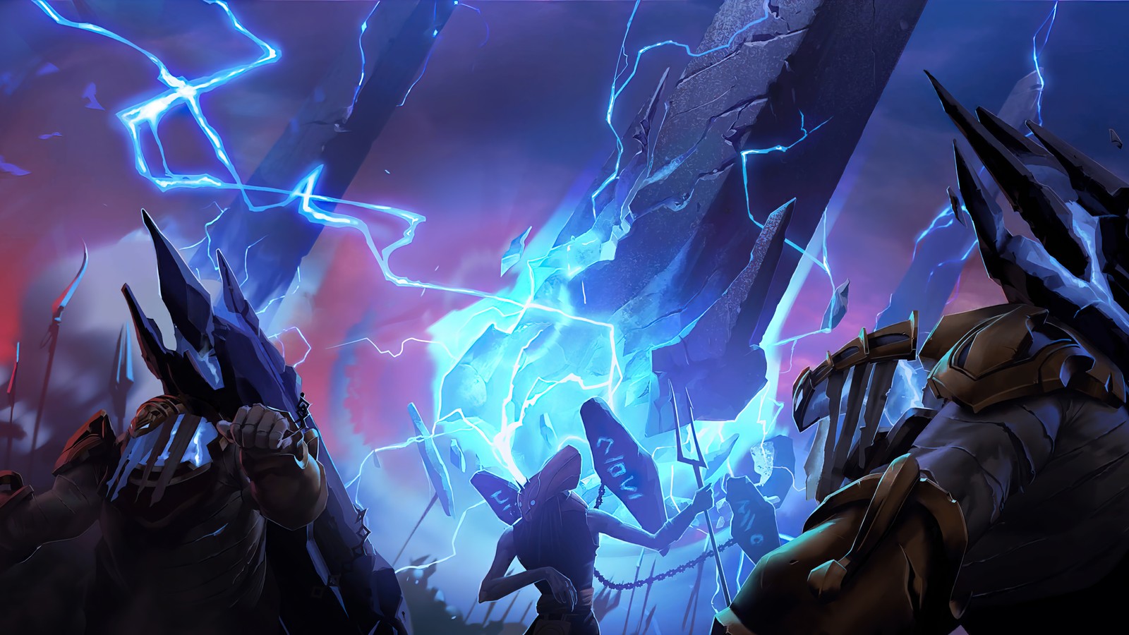 Lade obelisk of power, lor, legends of runeterra, videospiel, shurima Hintergrund herunter