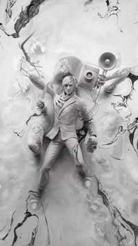 bethesda softworks, gesture, style, black and white, art wallpaper