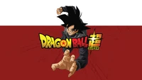 Goku Black de Dragon Ball Super em uma pose de ação dinâmica, apresentando uma arte de anime vibrante em 4K.