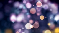 Nuit enchanteresse Bokeh : Une symphonie de lumières violettes et bleues