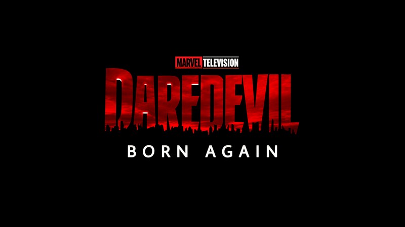 Логотип с кровью на дне (сорвиголова возрождение, daredevil born again, черный фон, 5k, 2025 series)