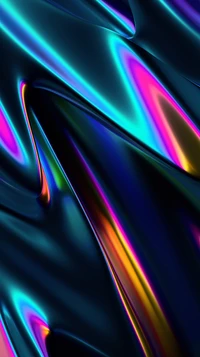 Vibrant Iridescence: A Dance of Colorful Liquid Light