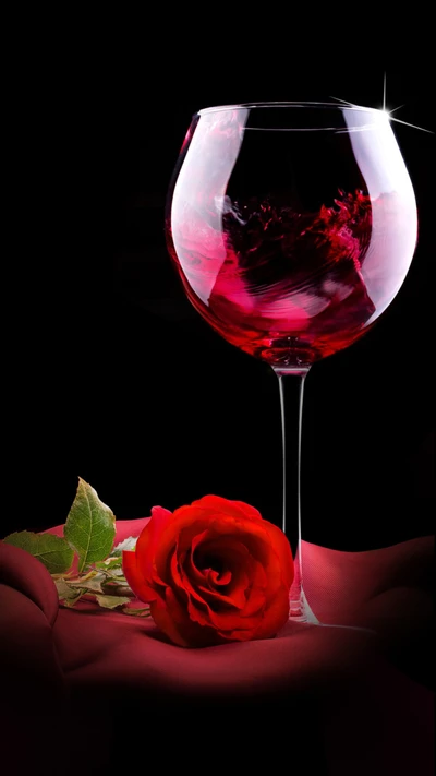 Elegancia Romántica del Vino y las Rosas