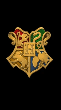 Wappen der Hogwarts-Häuser: Gryffindor, Slytherin, Hufflepuff, Ravenclaw