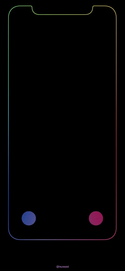 Design minimalista do iPhone com acentos coloridos