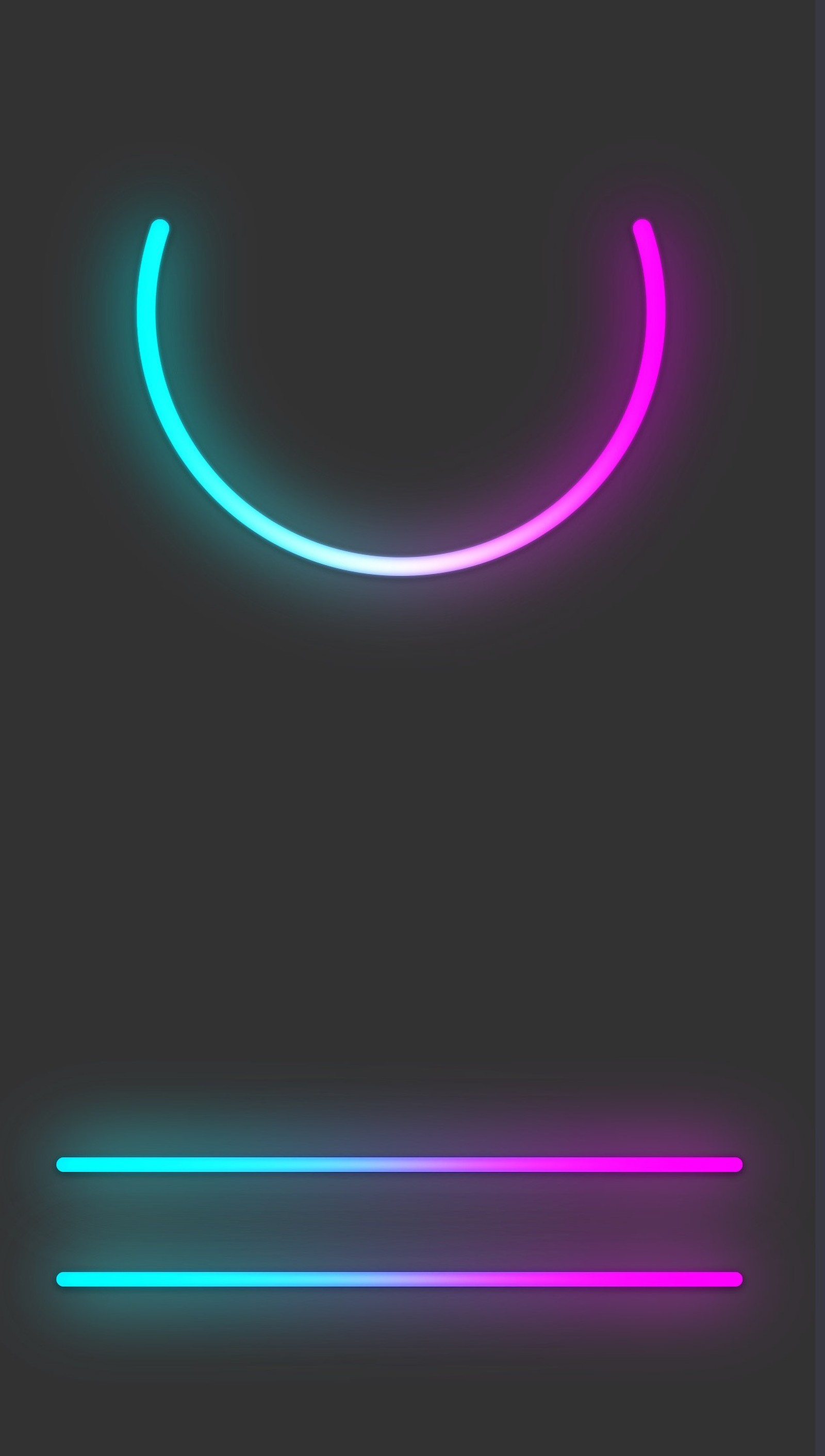 A close up of a neon light on a black background (home screen, neon)